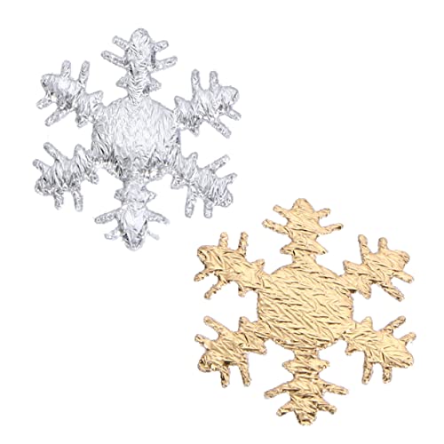 TOPBATHY 200 Stück Schneeflocke-weihnachtskonfetti Dekorationen Weihnachten Party Silber Stoff Weihnachtsstreusel Schneeflocken-streusel Mittelstücke Konfetti Weihnachtstisch Konfetti Vlies von TOPBATHY