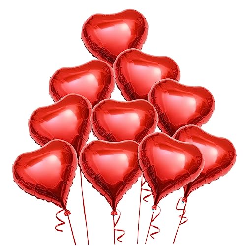 TOPBATHY Aluminiumfolie Herzballons Für Partys Rote Ballons Zur Dekoration Von Hochzeiten Valentinstag Und Geburtstagsfeiern + 1 Rolle 29m Ballonband TOPBATHY Aluminiumfolie Herzballons Für Partys Rote Ballons Zur Dekoration Von Hochzeiten Valentinstag Und Geburtstagsfeiern + 1 Rolle 29m Ballonband von TOPBATHY