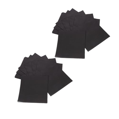 TOPBATHY 25 Stück Mittagsserviette Hochzeitsservietten Abendessen Servietten bedruckte Servietten Dessert Servietten marineblaue Servietten Kosmetikservietten Gästeservietten Papier Schwarz von TOPBATHY