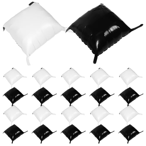 TOPBATHY 25 Stück Quadratische Aluminiumfolienballons für Kreative Hintergrunddekorationen bei Hochzeiten und Geburtstagsfeiern Diy Tunnelbogen Girlandeschwarz von TOPBATHY