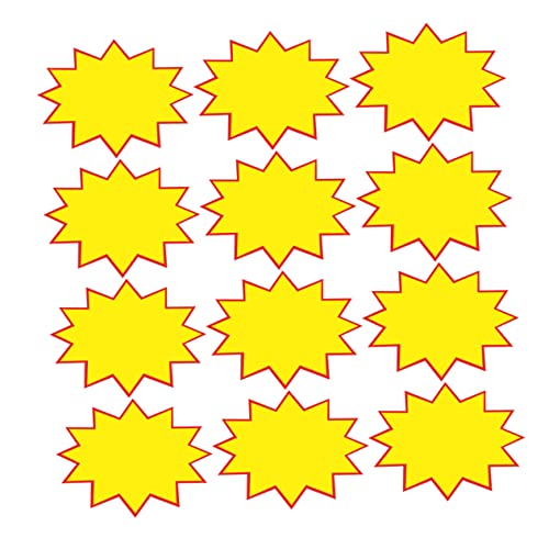 TOPBATHY 250Stücke Preisetiketten Burst Papier Verkaufsschilder für Einzelhandel Party Langlebig Auffällig für Effektive Preisgestaltung Kundenansprache von TOPBATHY