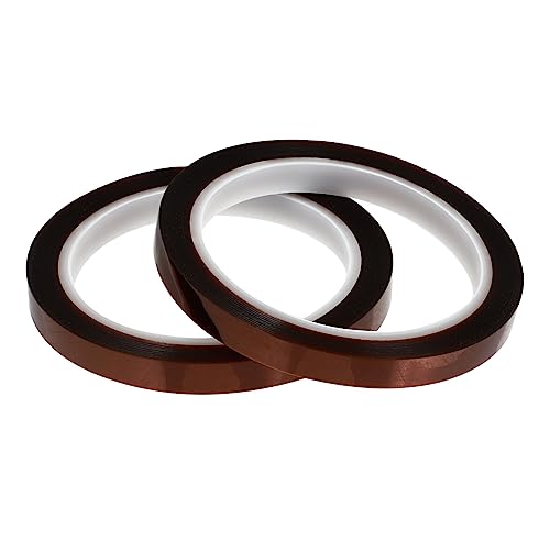 TOPBATHY 2Rollen Wärmeklebeband für Sublimation Hitzebeständiges Klebeband kein Kleberückstand Langlebig für Elektronik DIY Projekte von TOPBATHY