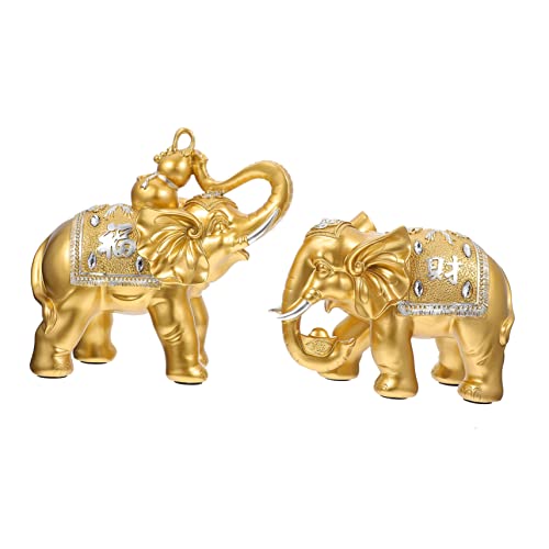 TOPBATHY Tierische Ornamente Zarte Elefanten Figur Harz Handwerk Für Wohnkultur von TOPBATHY