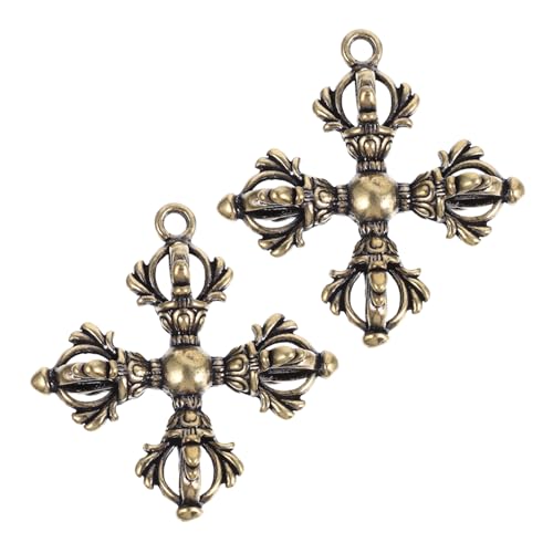 TOPBATHY 2St Magischer Stößel-Schlüsselanhänger Anhänger für die Schmuckherstellung Halskette mit Kürbisanhänger Tür buddhistischer schmuck glucksbringer Vajra-Pistill-Ornamente aus Messing TOPBATHY 2St Magischer Stößel-Schlüsselanhänger Anhänger für die Schmuckherstellung Halskette mit Kürbisanhänger Tür buddhistischer schmuck glucksbringer Vajra-Pistill-Ornamente aus Messing von TOPBATHY
