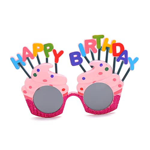 TOPBATHY Make-up-Brille 2St Party Brillengestelle Partyzubehör für die Babyparty Sonnenbrille Geburtstagsfoto Requisiten Gläser Partybrille Geburtstagsbrille Kuchen Ornamente Kind von TOPBATHY