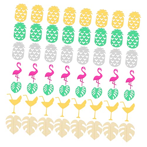TOPBATHY 3 Packungen Kaktus-Ananas-Krümel Tischstreusel Palmblatt Ornament Hochzeitsdekorationen Luau-Partydekorationen Tischdekorationen für die Babyparty Sommer Konfetti von TOPBATHY