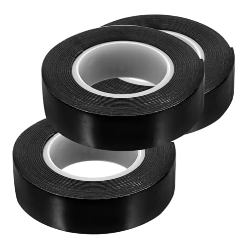 TOPBATHY 3 Rollen Selbstklebendes Klebeband Butyl Isolieren Isolierung elektrisches Band Streifen schwarzes Isolierband Tragbares Isolierband Hochtemperaturband Gummi Black von TOPBATHY
