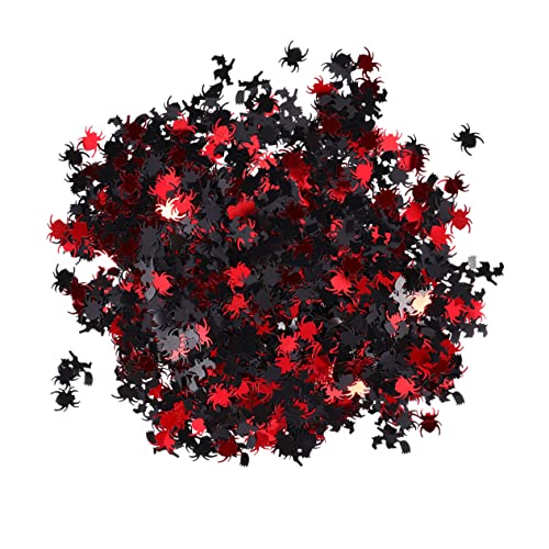 TOPBATHY 3 Sätze Halloween Konfetti Glitzerndes Konfetti Partydekorationen Halloween -partyzubehör Halloween-spinnenkonfetti Halloween-glitzer Drinnen Kind Rot Urlaubsvorräte Plastik Black von TOPBATHY