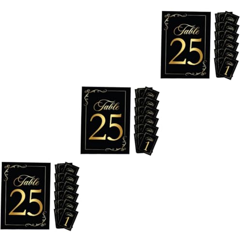 TOPBATHY 3 Sätze Tischkarte Digitale Karte Hochzeit Tabellennamenkarten Ort Kartentisch Runden Elegante Tischnummerkarten Zahlenkarte Für Party Tischnummernkarten Papierstau 30 Stück * 3 von TOPBATHY