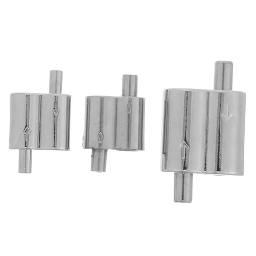 TOPBATHY 3 Stück Hängscodesperre Kabelseilklemmen Dual Way -Kabelklemme Sicherheitskabelschloss Drahtseilstraffung Seilspanner Kabelklemme für Zeichenplatten Kabelspanner Kupfer Silber von TOPBATHY