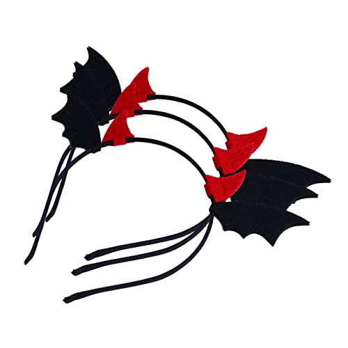 TOPBATHY 3 Stück Halloween Kleines Teufelshorn-stirnband Halloween-fledermaus-dekorationen Tragen Halloween-haarband Halloween Liefert Halloween-kopfschmuck Teufels Haarband Black Filzstoff TOPBATHY 3 Stück Halloween Kleines Teufelshorn-stirnband Halloween-fledermaus-dekorationen Tragen Halloween-haarband Halloween Liefert Halloween-kopfschmuck Teufels Haarband Black Filzstoff von TOPBATHY