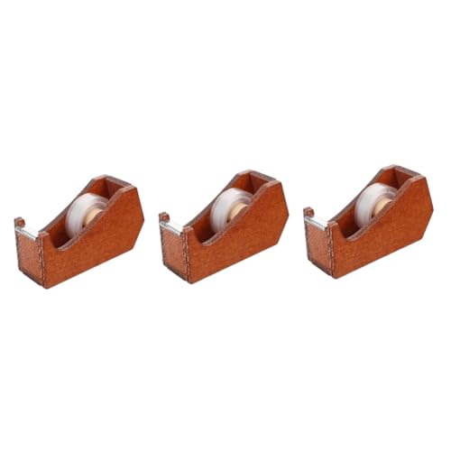 TOPBATHY 3 Stück Klebebandhalter für den Schreibtisch Verpackung Bandspender Büro USB Bandschneider Klebeband-Spender-Schreibtisch kleiner Tape Dispenser Schreibtisch Holz von TOPBATHY