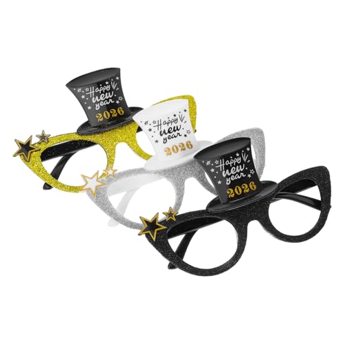 TOPBATHY 3 Stück Teiliges Neujahrsbrillen Lustige Fotorequisiten für Silvesterfeiern Kreative Accessoires für Unvergessliche und Festliche Dekorationen TOPBATHY 3 Stück Teiliges Neujahrsbrillen Lustige Fotorequisiten für Silvesterfeiern Kreative Accessoires für Unvergessliche und Festliche Dekorationen von TOPBATHY