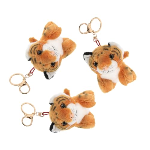TOPBATHY 3 Stück Teiliges Plüsch Tiger Schlüsselanhänger Set Weiche Kuscheltier Anhänger für Schlüssel Rucksack Auto Niedliche Tiger Form als Partygeschenk für Geburtstag und Babyparty TOPBATHY 3 Stück Teiliges Plüsch Tiger Schlüsselanhänger Set Weiche Kuscheltier Anhänger für Schlüssel Rucksack Auto Niedliche Tiger Form als Partygeschenk für Geburtstag und Babyparty von TOPBATHY