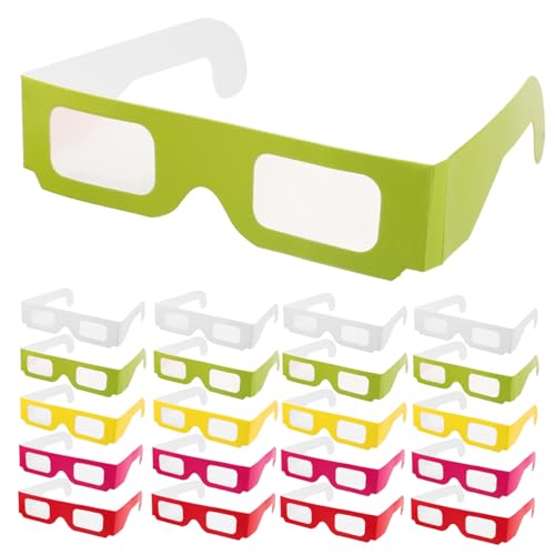 TOPBATHY 30 Stück Teiliges Feuerwerksbrillen aus Papier Mehrfarbige Partybrillen mit Lichteffekten Modisches Eyewear für Valentinstag Partys Spiele und Computerscreens TOPBATHY 30 Stück Teiliges Feuerwerksbrillen aus Papier Mehrfarbige Partybrillen mit Lichteffekten Modisches Eyewear für Valentinstag Partys Spiele und Computerscreens von TOPBATHY