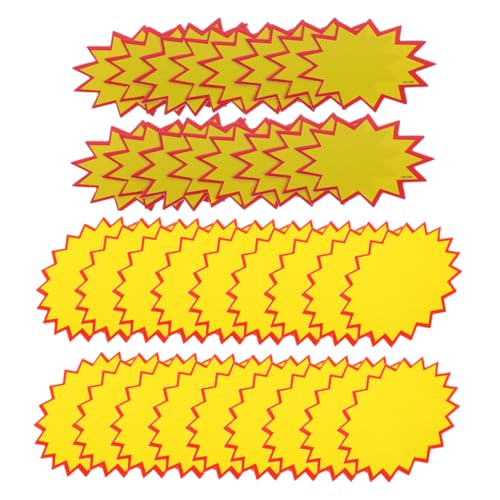 TOPBATHY 300 Stück Tag Löschen Hofverkauf Liefert Plakatdekorationen Ladenverkaufsschild Große Preisschilder Preisaufkleber Für Den Hofverkauf Preisschilder Für Den Hofverkauf Yellow Papier von TOPBATHY