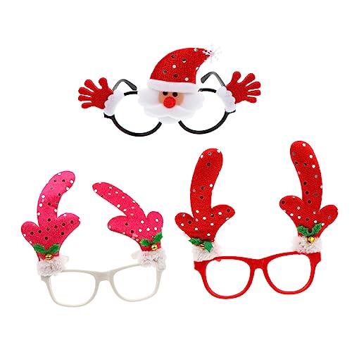 TOPBATHY 3Stücke Weihnachtsbrillen Rahmen Lustige Partybrillen Für Erwachsene Mit Niedlichem Design Roten Geweih Pinken Geweih Roten Weihnachtsmann Weihnachtsdekoration TOPBATHY 3Stücke Weihnachtsbrillen Rahmen Lustige Partybrillen Für Erwachsene Mit Niedlichem Design Roten Geweih Pinken Geweih Roten Weihnachtsmann Weihnachtsdekoration von TOPBATHY
