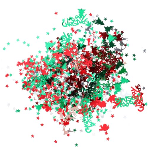 TOPBATHY 3er-packungen Weihnachtskonfetti Christbaumschmuck Weihnachtsdekoration Dekorationen Streut Weihnachten Weihnachts-pailletten-konfetti Groß Konfetti Streuen Schnee Die Plastik von TOPBATHY