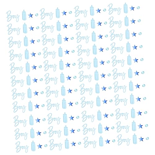 TOPBATHY 4 Packungen Boygirl Konfetti girsch geburtstagseinladungen aufe Burnouts Tischkonfetti für Jungen Geschlecht enthüllen Tischkonfetti Partyzubehör für die Babyparty Acryl Blue von TOPBATHY
