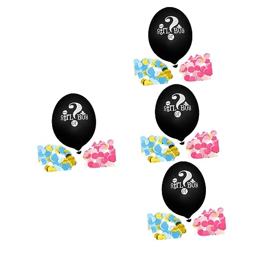 TOPBATHY 4 Sätze Konfetti-Ballon Baby enthüllt Luftballons Ornament Ballon zum Aufdecken des Geschlechts Ballon-Geschlechtsoffenbarung Riese Dekorationen Geschenk Requisiten Partybedarf von TOPBATHY