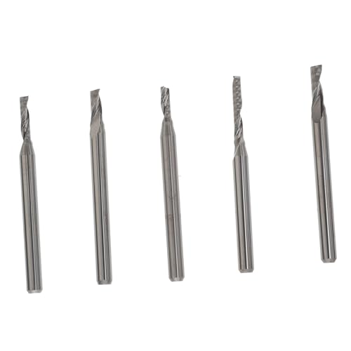 TOPBATHY 4 Sätze Wolfram stahl fräser Holzbearbeitung Mahlen werkzeug Gravurfräser CNC-Fräse Gravierfräser Stahlfräser CNC Cutter Bits Fräser gravieren Schaftfräser Silber von TOPBATHY