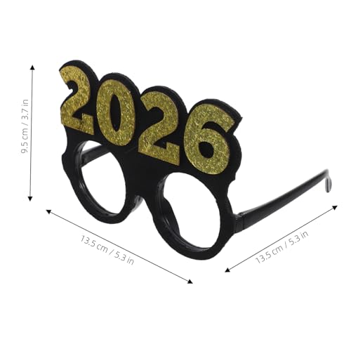 TOPBATHY 4 Stück Partybrillen Kunststoff Schwarz Gold Glitzer Zahlen Brille Runde Fassung Sequin Foto Requisiten für Silvester Abschlussfeier Feiertagskostüm für Erwachsene TOPBATHY 4 Stück Partybrillen Kunststoff Schwarz Gold Glitzer Zahlen Brille Runde Fassung Sequin Foto Requisiten für Silvester Abschlussfeier Feiertagskostüm für Erwachsene von TOPBATHY