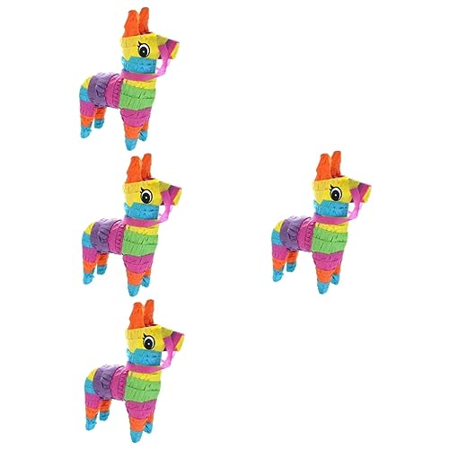 TOPBATHY 4 Stück Piñata Cinco De Mayo Pinata Pferd Pinata Spielzeug Mit Süßigkeiten Gefülltes Spielzeug Fiesta-taco-partyzubehör Pinata-füller Schere Requisiten Handbuch Kopierpapier Kind von TOPBATHY