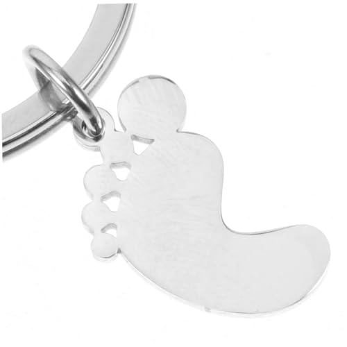 TOPBATHY 4 Stück Schlüsselanhänger Fußabdruck Anhänger Kompakt als Taschen und Schlüsseldekor für Geburtstags und Babypartygeschenke TOPBATHY 4 Stück Schlüsselanhänger Fußabdruck Anhänger Kompakt als Taschen und Schlüsseldekor für Geburtstags und Babypartygeschenke von TOPBATHY