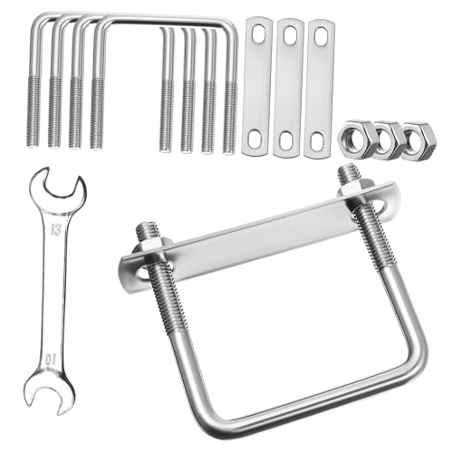 TOPBATHY 4 Stück Schraubenschlüsselsatz edelstahlschrauben U-Bügel mit quadratischer Biegung Runde U-Bolzen du klemmst Quadratischer U-Bolzen u klemmen du schraubst Rostfreier Stahl Silver TOPBATHY 4 Stück Schraubenschlüsselsatz edelstahlschrauben U-Bügel mit quadratischer Biegung Runde U-Bolzen du klemmst Quadratischer U-Bolzen u klemmen du schraubst Rostfreier Stahl Silver von TOPBATHY