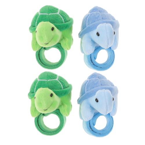 TOPBATHY 4 Stück Süße Schildkröten Wristbands für Weiche Bequeme Stofftiere für Partys und Täglichen Gebrauch für Erwachsene von TOPBATHY