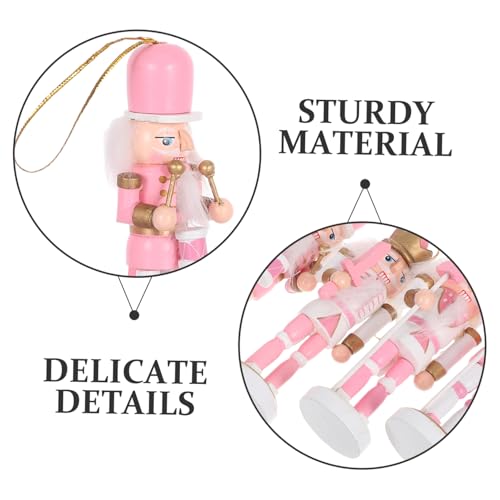 TOPBATHY 4 Stück Weihnachts Nussknacker Soldaten Holzfiguren Rosa Realistische Weihnachtsdekoration Desktop Figur Tischdekoration Sammler Ornament TOPBATHY 4 Stück Weihnachts Nussknacker Soldaten Holzfiguren Rosa Realistische Weihnachtsdekoration Desktop Figur Tischdekoration Sammler Ornament von TOPBATHY