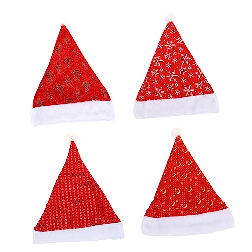 TOPBATHY 4 Stück weihnachtsmütze Weihnachtsschmuck Christbaumschmuck weihnachtsbaumanhänger christmas tree hat weihnachtssdeko Weihnachtsversorgung Weihnachtsmannmütze Goldener Samt TOPBATHY 4 Stück weihnachtsmütze Weihnachtsschmuck Christbaumschmuck weihnachtsbaumanhänger christmas tree hat weihnachtssdeko Weihnachtsversorgung Weihnachtsmannmütze Goldener Samt von TOPBATHY