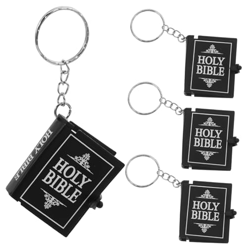 TOPBATHY 4 Stücke Miniatur Bibel Schlüsselring Schlüsselanhänger Inspirational Für Party Favors TOPBATHY 4 Stücke Miniatur Bibel Schlüsselring Schlüsselanhänger Inspirational Für Party Favors von TOPBATHY