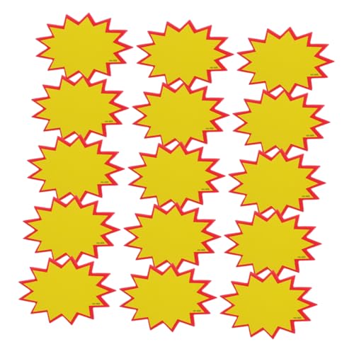TOPBATHY 400 Stück Erasable Preislabels Wiederverwendbare Preisschilder für Einzelhandelsgeschäfte Supermärkte und Märkte Werbeschilder im Burst Stil Langlebig und von TOPBATHY