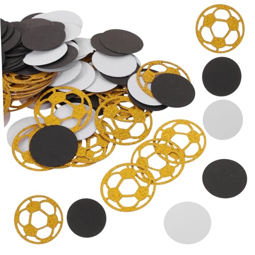 TOPBATHY 400 Stück Fußball Konfetti in Gold Schwarz Bunte Fußball Partydeko für Geburtstage Sportveranstaltungen Leicht zu Reinigen Vielseitig Einsetzbar TOPBATHY 400 Stück Fußball Konfetti in Gold Schwarz Bunte Fußball Partydeko für Geburtstage Sportveranstaltungen Leicht zu Reinigen Vielseitig Einsetzbar von TOPBATHY