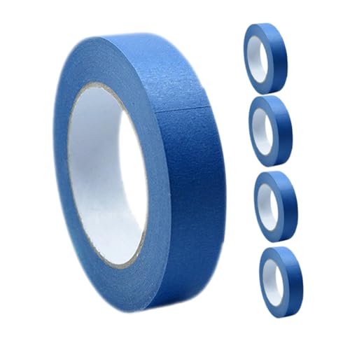 TOPBATHY 5 Rollen Wandklebeband Abdeckband dekoratives Klebeband Malerbandfarben Farbband farbiges Malerband Klebeband für Wände, keine Beschädigung der Farbe farbiges Band Blue von TOPBATHY