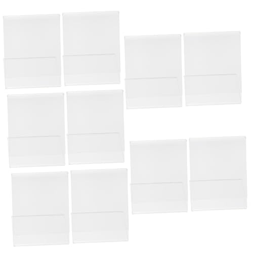 TOPBATHY 5 Sätze Förmige Transparente Acryl Displayständer Für Namensschilder Etikettenhalter Für Restaurant Büro Veranstaltungen Stabil Einfach Zu Handhaben 2 Stück * 5 von TOPBATHY