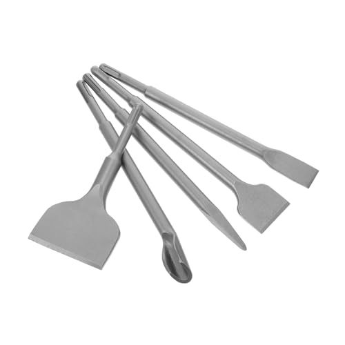 TOPBATHY 5 Stück Betonmeißel, Fliesenmeißel, Breiter, Flacher, U-förmiger Meißel Für Zement, Ziegel, Beton, Wand, Beton, Ziegel, Zementstein von TOPBATHY