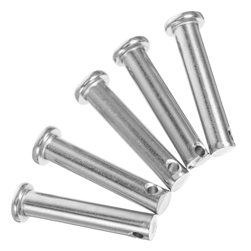 TOPBATHY 5 Stück Edelstahlstifte Gerüstversorgung Wohnung Halterung für Gerüste Hardware Teile Flachkopfstift Gerüstkupplungsstift Gerüstteil Rostfreier Stahl Silver von TOPBATHY