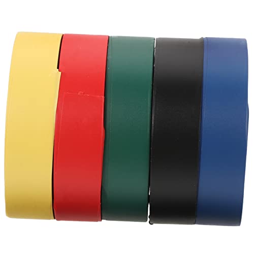 TOPBATHY 5 Stück Isolierband Streifen Blau Hitze Klempner Vinyl Für Schwarz Ziehen Um Elektrisches Band Drum-stick-tape Klebrig Klebeband Haushalts-elektroband Drahtband Pvc von TOPBATHY