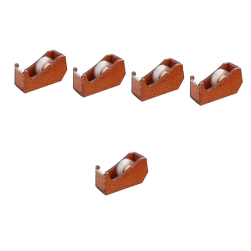 TOPBATHY 5 Stück Klebeband-Spender-Schreibtisch Büro Verpackung USB Klebebandspender aus Holz Klebebandhalter für den Schreibtisch Klebebandspender nachfüllen Tragbarer Klebebandspender von TOPBATHY