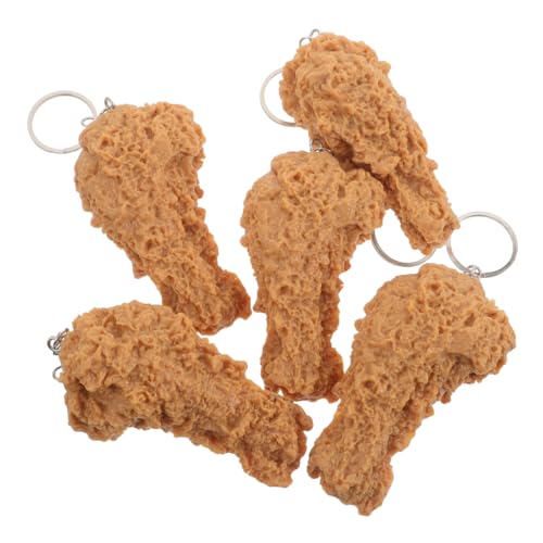 TOPBATHY 5 Stück Realistischer Hähnchenleg Schlüsselanhänger Witziges Accessoire für Taschen und für Kinderpartys von TOPBATHY