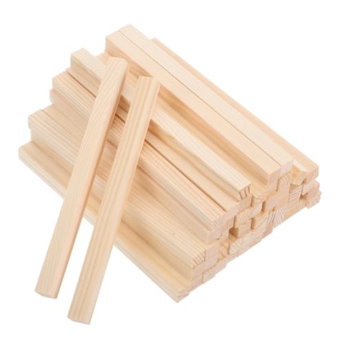 TOPBATHY 50 Stück Massivholzstreifen Bastelstäbe Zum Basteln Holzbastelstäbchen Bambusstäbe Walnuss Dübelstangenstäbe Unbehandeltes Holz Langer Stab Holzstäbe Lange von TOPBATHY