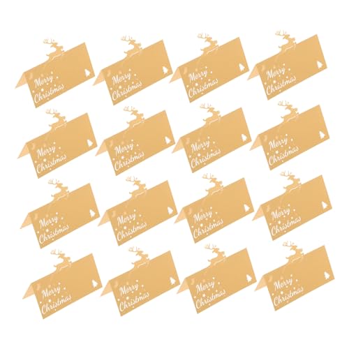 TOPBATHY 50 Stück Papier Namenskarten Tischkarten Für Den Tisch Hochzeitstisch Tischkarten Gäste Rentier Tisch Sitzkarten Tischzeltkarten Blanko Handgeschriebene von TOPBATHY