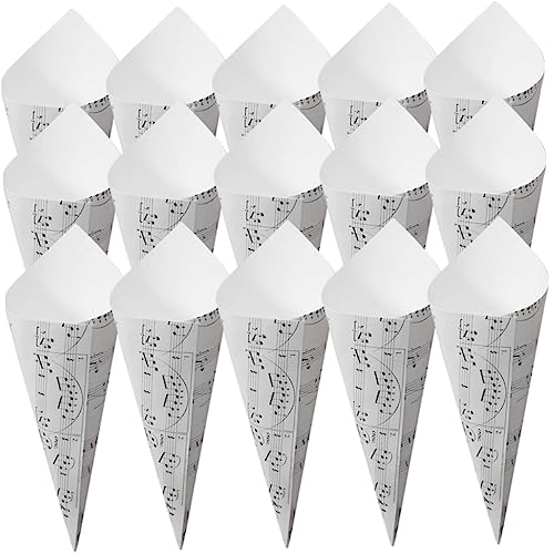 TOPBATHY 50 Stück Papierblütenkonen Hochzeitsdeko Blumenhalter für Konfetti und Blütenblätter für Feiern Hochzeiten und Events von TOPBATHY