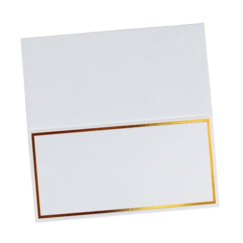 TOPBATHY 50 Stück Tischkarten Weiß mit Goldrand Platzkarten zum Beschriften für Hochzeit Tischdekoration Party Bankett Gästename Karten aus Hochwertigem Papier TOPBATHY 50 Stück Tischkarten Weiß mit Goldrand Platzkarten zum Beschriften für Hochzeit Tischdekoration Party Bankett Gästename Karten aus Hochwertigem Papier von TOPBATHY