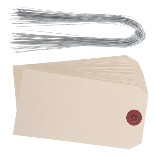 TOPBATHY 50 Stück Versandetiketten Manila Preisschilder mit Draht Blanko Tag für Verpackung Vielseitig Einsetzbar für Versand und Organisation TOPBATHY 50 Stück Versandetiketten Manila Preisschilder mit Draht Blanko Tag für Verpackung Vielseitig Einsetzbar für Versand und Organisation von TOPBATHY