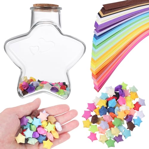 TOPBATHY 540 Blatt Sternförmige Diy-hängeflasche Lebensmittelglas Aus Glas Vorratsglas Für Lebensmittel Sternenpapier Mädchen Papier Falten Scheinen Cellophan TOPBATHY 540 Blatt Sternförmige Diy-hängeflasche Lebensmittelglas Aus Glas Vorratsglas Für Lebensmittel Sternenpapier Mädchen Papier Falten Scheinen Cellophan von TOPBATHY