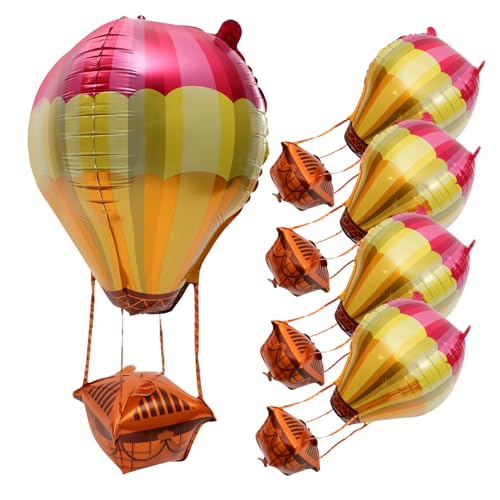 TOPBATHY 5st Heißluftballon-aluminiumfilmgas Hängender Heißluftballon Heiße 3d-dekoration Heißluftballon Hängende Verzierung Heißluftballon-dekoration Plüschtier Aluminiumfolie Braut von TOPBATHY