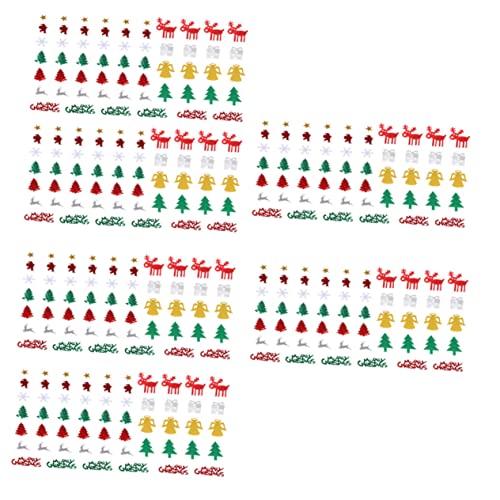 TOPBATHY 6 Packungen Weihnachts Pailletten Konfetti Weihnachtsdekorationen Schneeflocken Für Den Innenbereich Esszimmer Für Den Tisch Weihnachtsglitzer Künstliche Esstisch von TOPBATHY